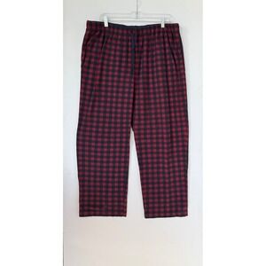 Nautica Sleepwear Red Black Buffalo Plaid Pajama Pants Lounge Bottoms PJ Size XL